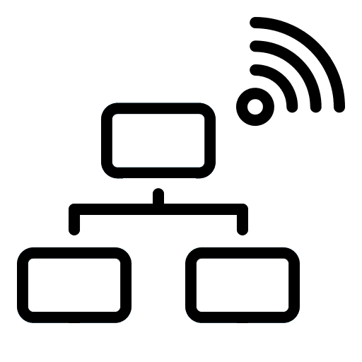 آیکون شبکه با وای فای و کابل