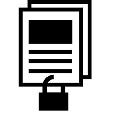آیکون امنیت برگه و قفل