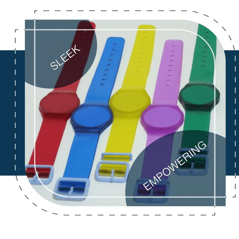 مجموعه رنگی دستبندهای RFID باشگاهی و استخری نفیس